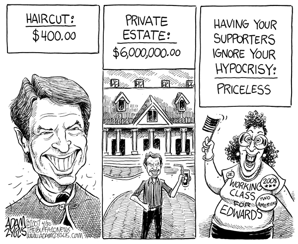 john edwards; haircut; wealthy; priceless