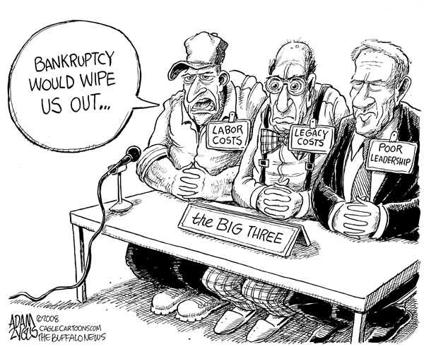 big three, big 3, gm, ford, chrysler, labor, unions, uaw, legacy costs, health care, leadership, big auto, bailout, congress